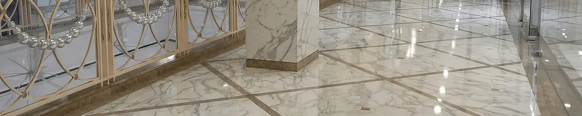 Beautiful marble floor professionally installed in Columbus, GA